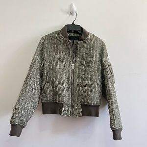 Rag & Bone Manston Herringbone Tweed Bomber Jacket - Small